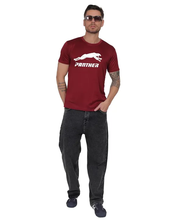 Brown_Cotton_Printed_Crew_Neck_Half_Sleeve_T-Shirt_For_Men