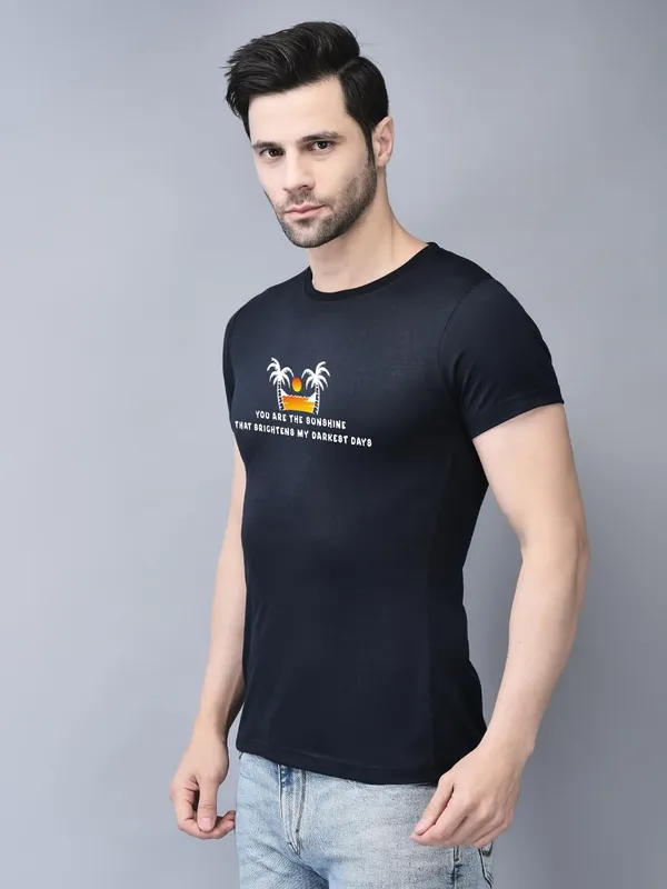 Blue_Cotton_Printed_Crew_Neck_Half_Sleeve_T-Shirt_For_Men