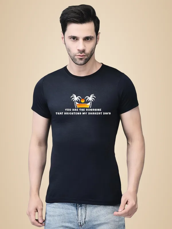 Blue_Cotton_Printed_Crew_Neck_Half_Sleeve_T-Shirt_For_Men