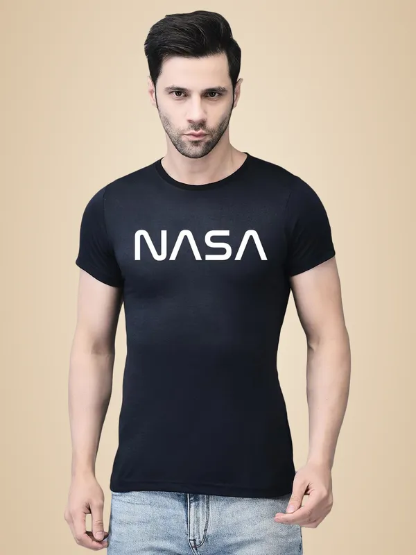 Blue_Cotton_Printed_Crew_Neck_Half_Sleeve_T-Shirt_For_Men