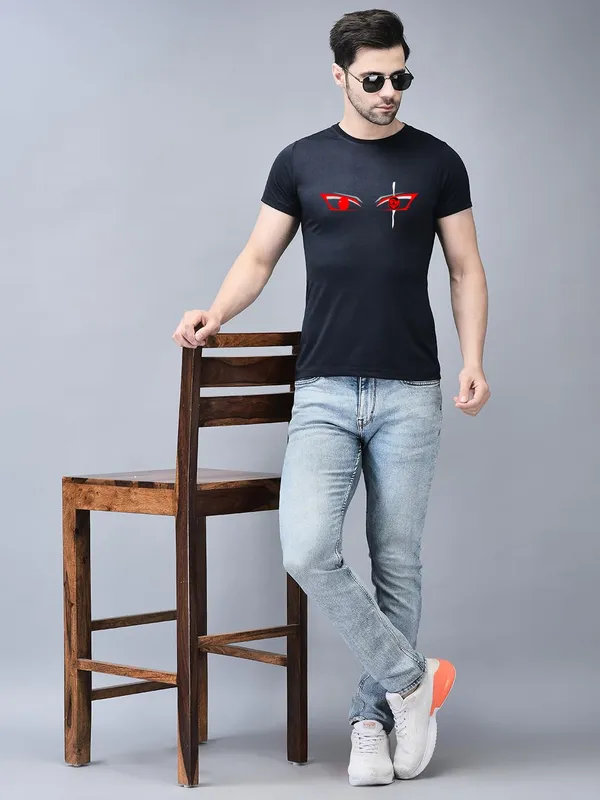 Blue_Cotton_Printed_Crew_Neck_Half_Sleeve_T-Shirt_For_Men