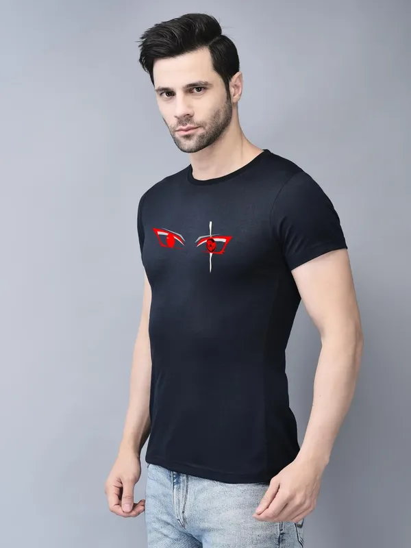 Blue_Cotton_Printed_Crew_Neck_Half_Sleeve_T-Shirt_For_Men