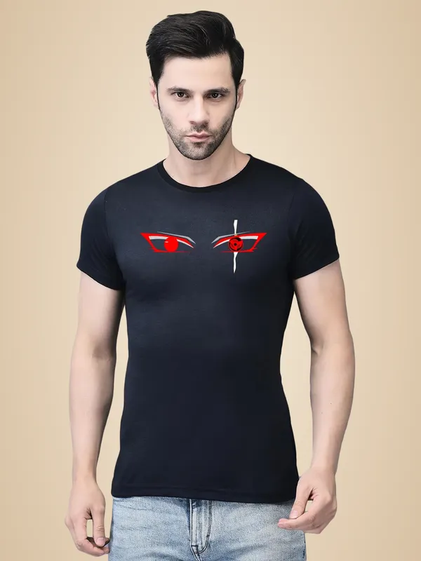 Blue_Cotton_Printed_Crew_Neck_Half_Sleeve_T-Shirt_For_Men
