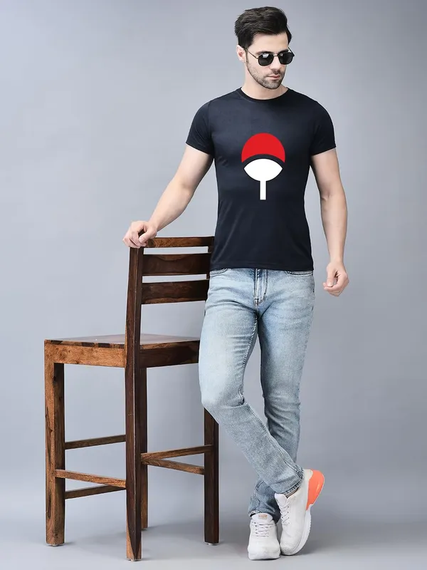 Blue_Cotton_Printed_Crew_Neck_Half_Sleeve_T-Shirt_For_Men
