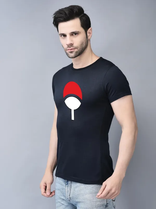 Blue_Cotton_Printed_Crew_Neck_Half_Sleeve_T-Shirt_For_Men