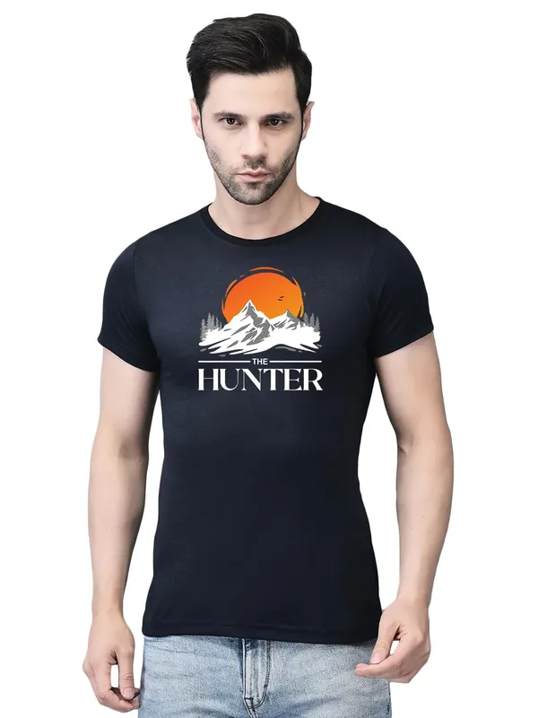 Blue_Cotton_Printed_Crew_Neck_Half_Sleeve_T-Shirt_For_Men