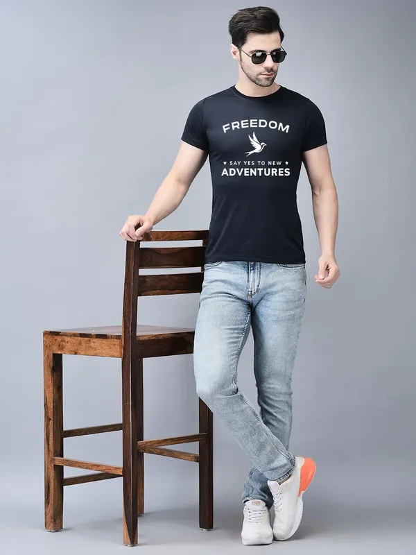 Blue_Cotton_Printed_Crew_Neck_Half_Sleeve_T-Shirt_For_Men