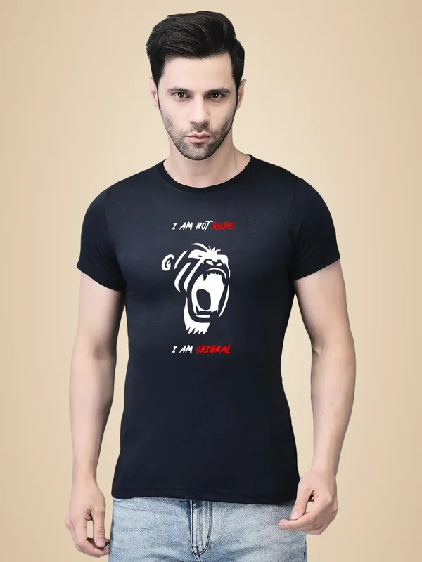 Blue_Cotton_Printed_Crew_Neck_Half_Sleeve_T-Shirt_For_Men