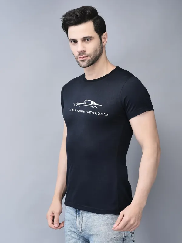 Blue_Cotton_Printed_Crew_Neck_Half_Sleeve_T-Shirt_For_Men