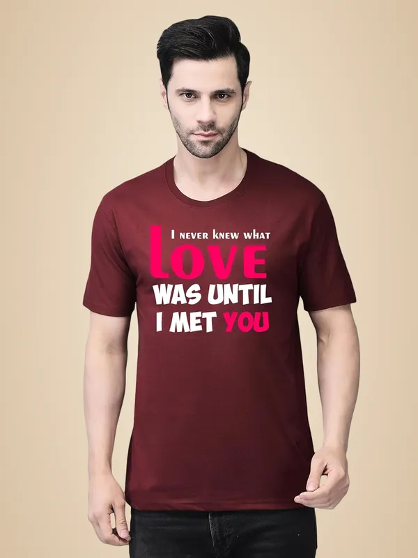 Maroon_Cotton_Printed_Crew_Neck_Half_Sleeve_T-Shirt_For_Men