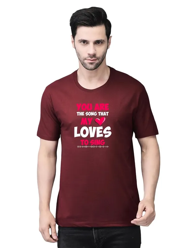 Maroon_Cotton_Printed_Crew_Neck_Half_Sleeve_T-Shirt_For_Men