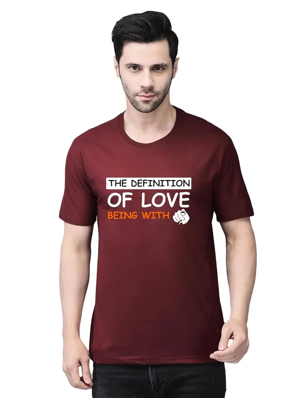 Maroon_Cotton_Printed_Crew_Neck_Half_Sleeve_T-Shirt_For_Men