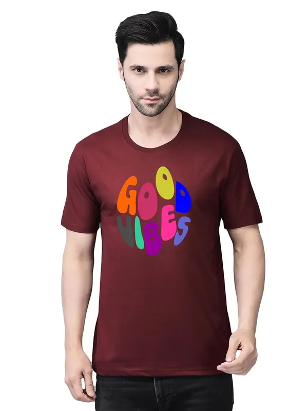Red_Cotton_Printed_Crew_Neck_Half_Sleeve_T-Shirt_For_Men