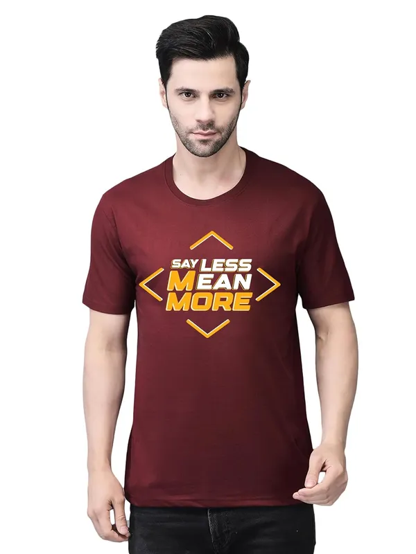 Red_Cotton_Printed_Crew_Neck_Half_Sleeve_T-Shirt_For_Men