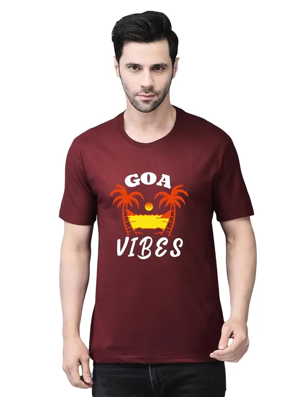 Maroon_Cotton_Printed_Crew_Neck_Half_Sleeve_T-Shirt_For_Men