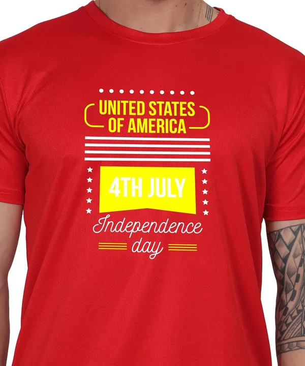 Red_Cotton_Printed_Crew_Neck_Half_Sleeve_T-Shirt_For_Men