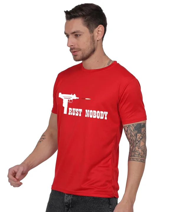 Red_Cotton_Printed_Crew_Neck_Half_Sleeve_T-Shirt_For_Men