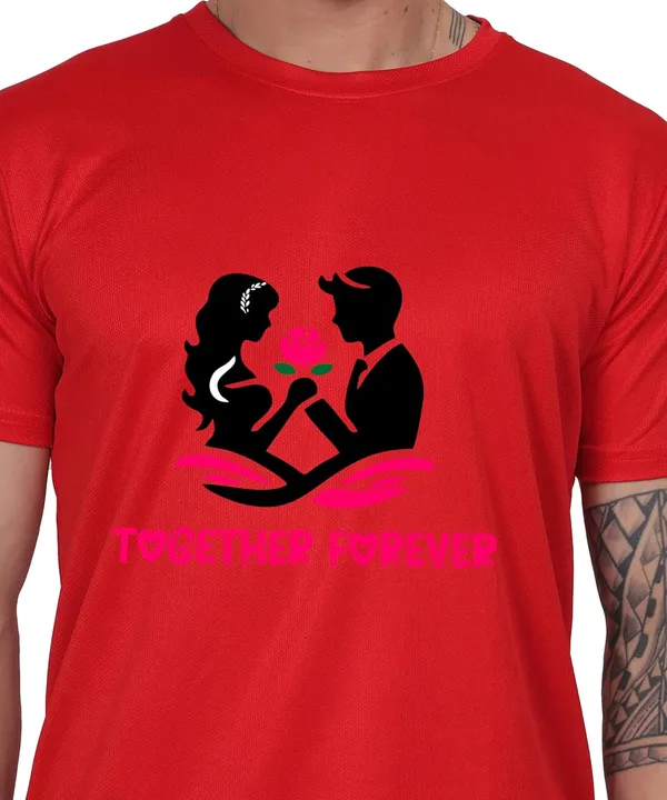 Red_Cotton_Printed_Crew_Neck_Half_Sleeve_T-Shirt_For_Men