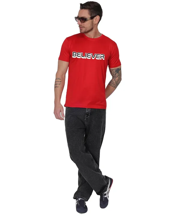 Red_Cotton_Printed_Crew_Neck_Half_Sleeve_T-Shirt_For_Men