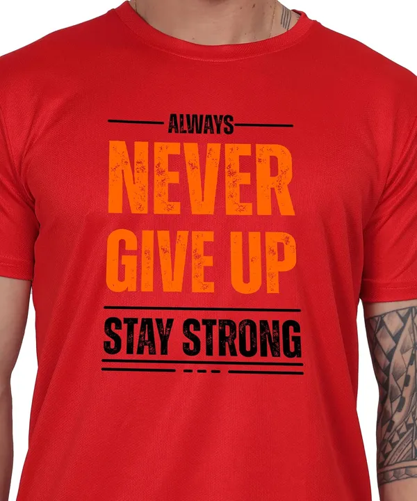 Red_Cotton_Printed_Crew_Neck_Half_Sleeve_T-Shirt_For_Men