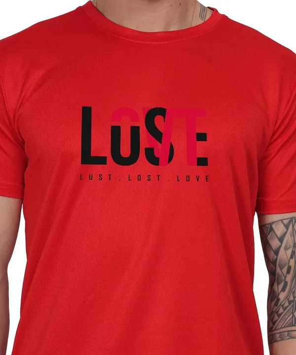 Red_Cotton_Printed_Crew_Neck_Half_Sleeve_T-Shirt_For_Men