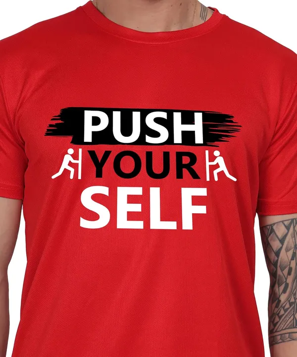 Red_Cotton_Printed_Crew_Neck_Half_Sleeve_T-Shirt_For_Men