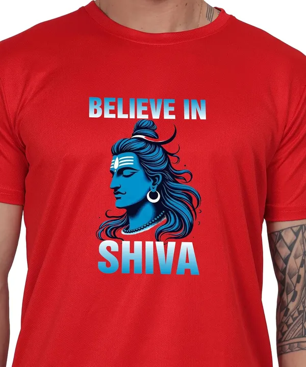 Red_Cotton_Printed_Crew_Neck_Half_Sleeve_T-Shirt_For_Men