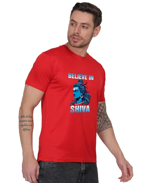 Red_Cotton_Printed_Crew_Neck_Half_Sleeve_T-Shirt_For_Men