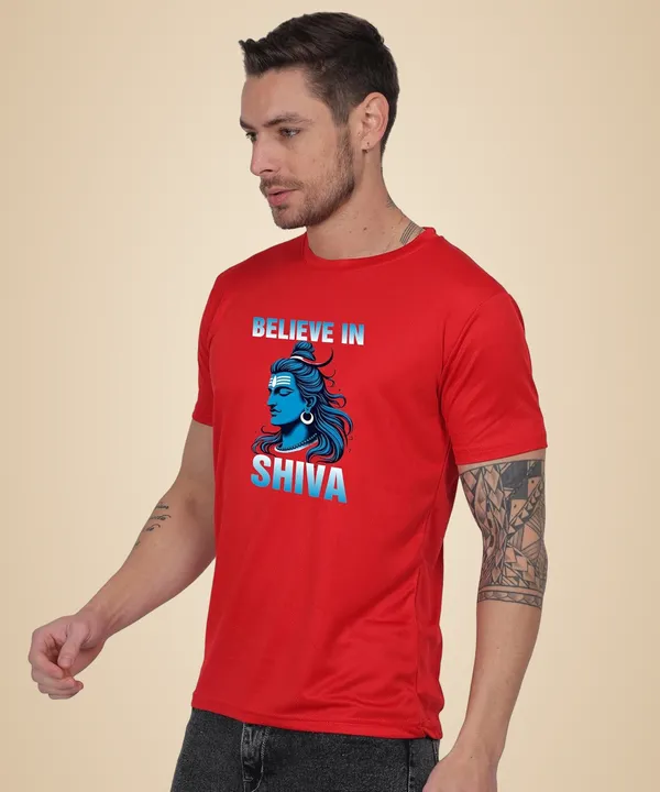 Red_Cotton_Printed_Crew_Neck_Half_Sleeve_T-Shirt_For_Men