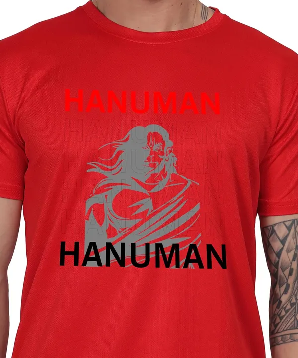 Red_Cotton_Printed_Crew_Neck_Half_Sleeve_T-Shirt_For_Men