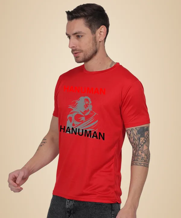 Red_Cotton_Printed_Crew_Neck_Half_Sleeve_T-Shirt_For_Men