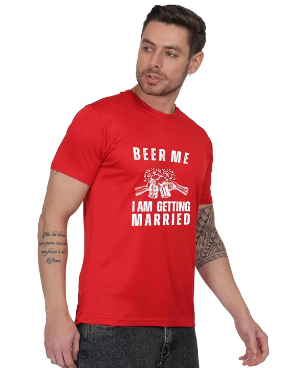 Red_Cotton_Printed_Crew_Neck_Half_Sleeve_T-Shirt_For_Men