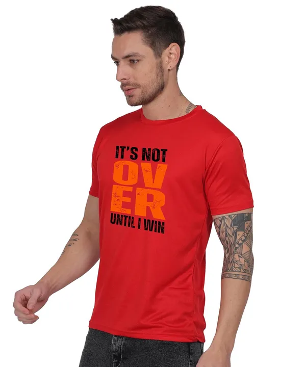 Red_Cotton_Printed_Crew_Neck_Half_Sleeve_T-Shirt_For_Men