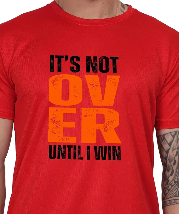 Red_Cotton_Printed_Crew_Neck_Half_Sleeve_T-Shirt_For_Men