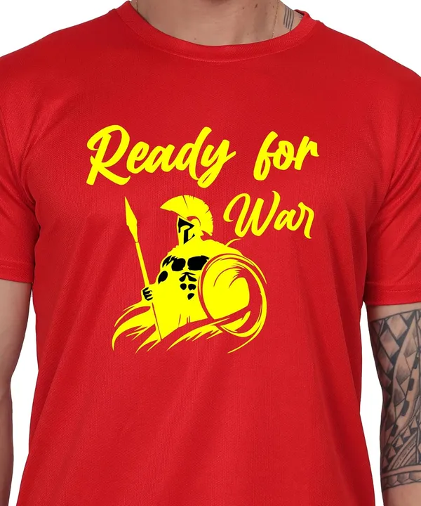 Red_Cotton_Printed_Crew_Neck_Half_Sleeve_T-Shirt_For_Men