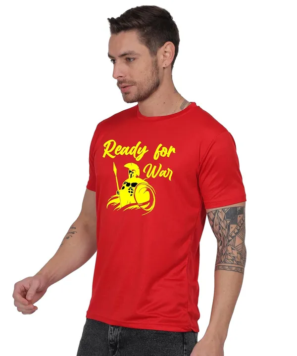 Red_Cotton_Printed_Crew_Neck_Half_Sleeve_T-Shirt_For_Men