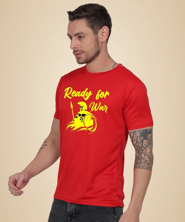 Red_Cotton_Printed_Crew_Neck_Half_Sleeve_T-Shirt_For_Men