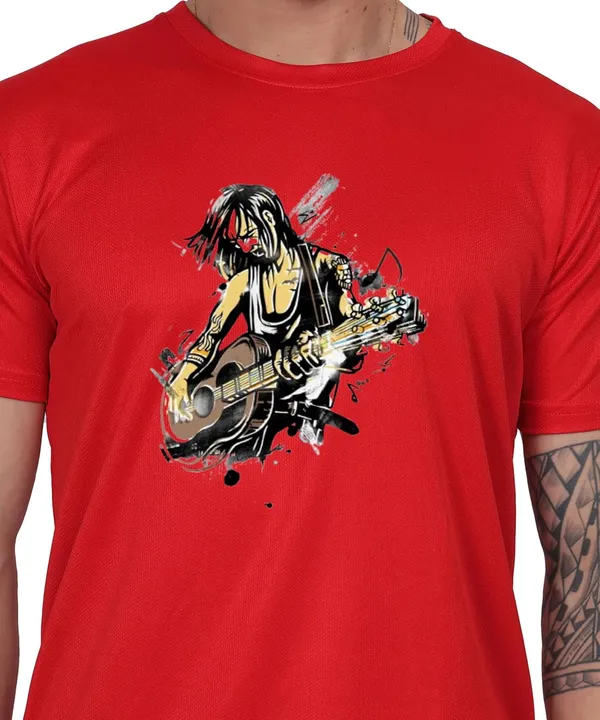 Red_Cotton_Printed_Crew_Neck_Half_Sleeve_T-Shirt_For_Men