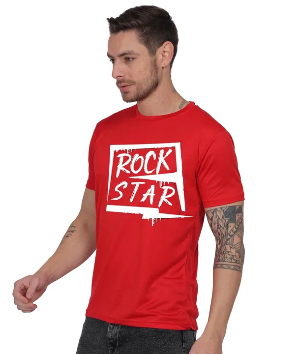Red_Cotton_Printed_Crew_Neck_Half_Sleeve_T-Shirt_For_Men