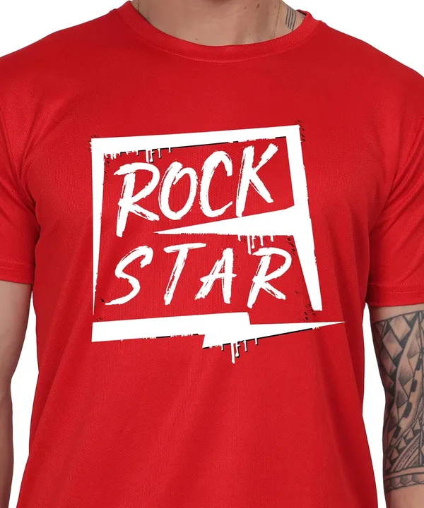Red_Cotton_Printed_Crew_Neck_Half_Sleeve_T-Shirt_For_Men