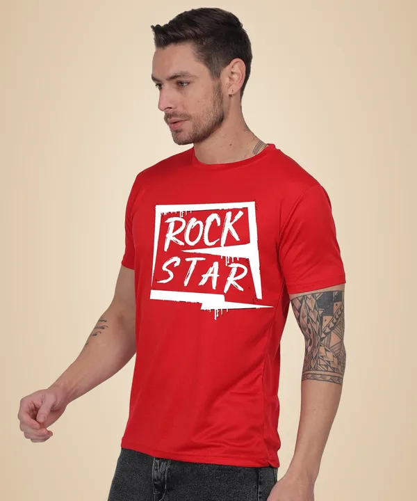 Red_Cotton_Printed_Crew_Neck_Half_Sleeve_T-Shirt_For_Men