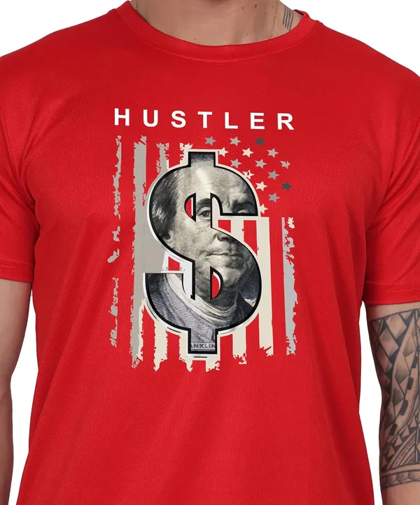 Red_Cotton_Printed_Crew_Neck_Half_Sleeve_T-Shirt_For_Men
