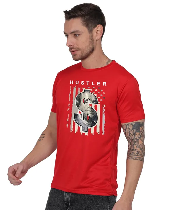 Red_Cotton_Printed_Crew_Neck_Half_Sleeve_T-Shirt_For_Men