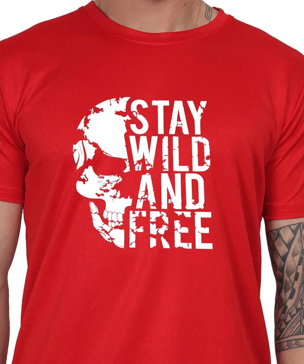 Red_Cotton_Printed_Crew_Neck_Half_Sleeve_T-Shirt_For_Men