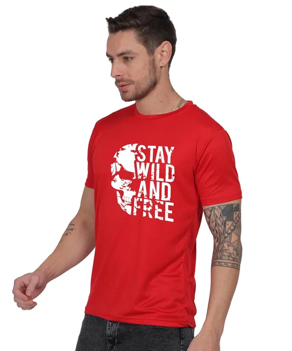 Red_Cotton_Printed_Crew_Neck_Half_Sleeve_T-Shirt_For_Men
