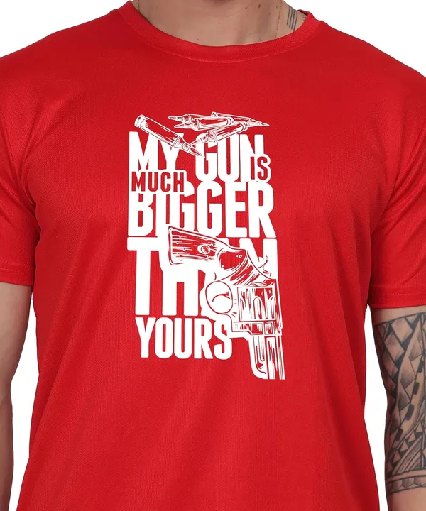 Red_Cotton_Printed_Crew_Neck_Half_Sleeve_T-Shirt_For_Men