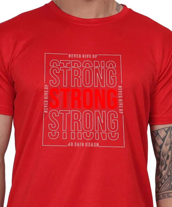 Red_Cotton_Printed_Crew_Neck_Half_Sleeve_T-Shirt_For_Men