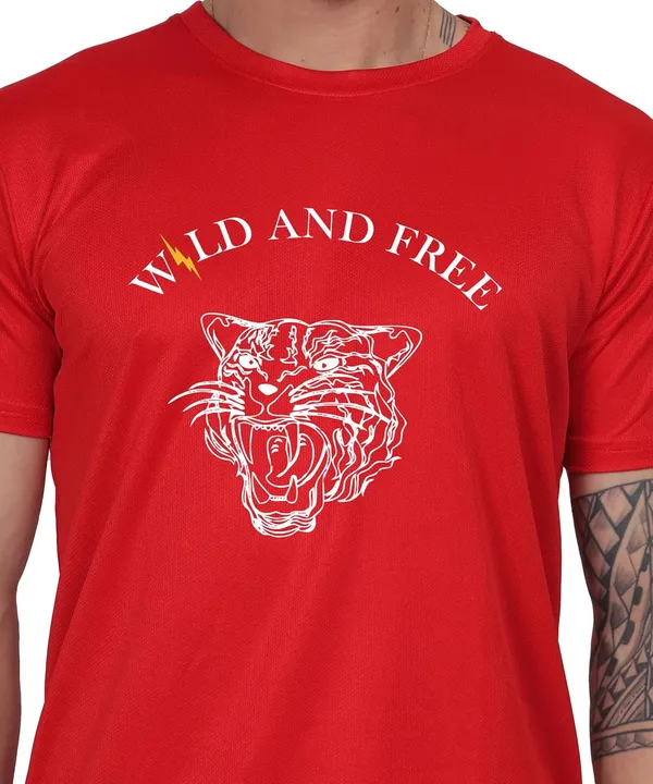 Red_Cotton_Printed_Crew_Neck_Half_Sleeve_T-Shirt_For_Men