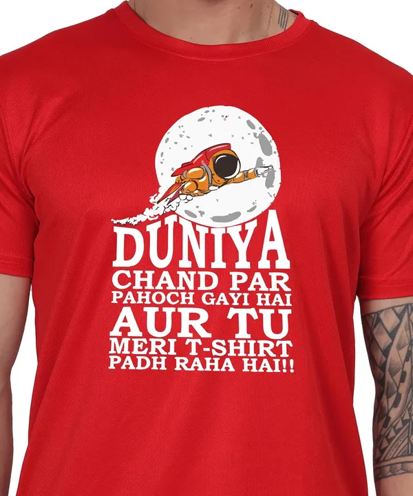 Red_Cotton_Printed_Crew_Neck_Half_Sleeve_T-Shirt_For_Men