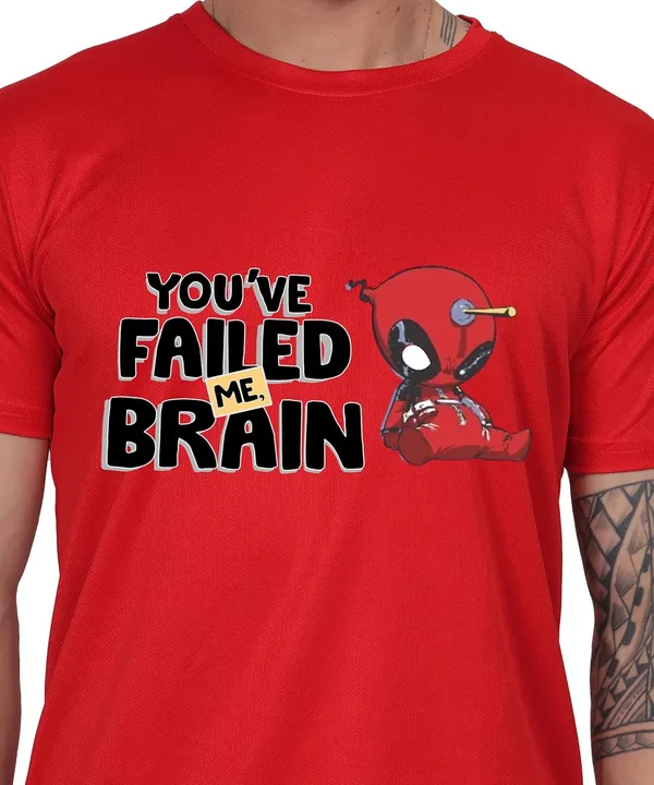 Red_Cotton_Printed_Crew_Neck_Half_Sleeve_T-Shirt_For_Men